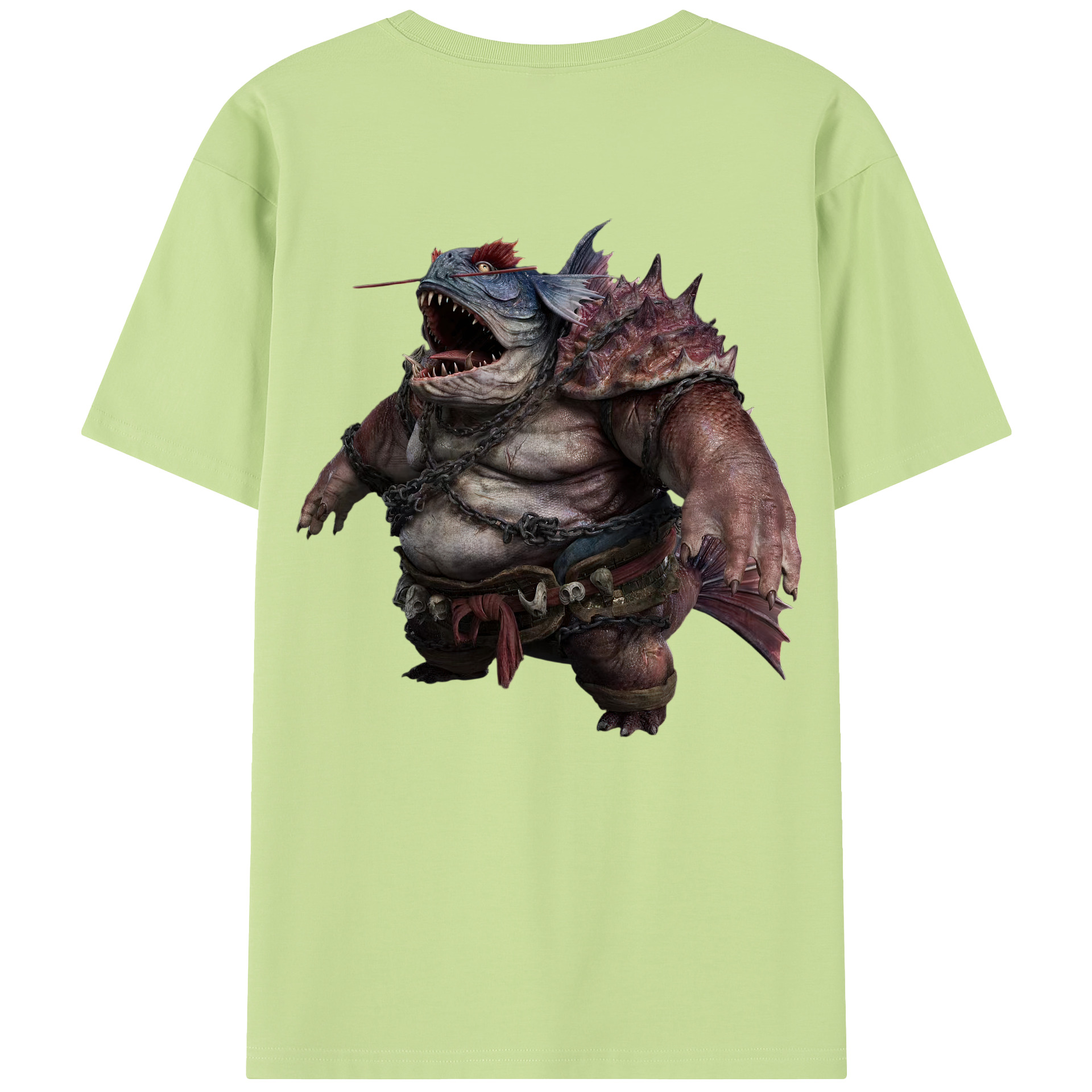 （画像用） Ne Zha 2 ナタ 魔童の大暴れ 綿100％半袖Tシャツ（背面プリント）